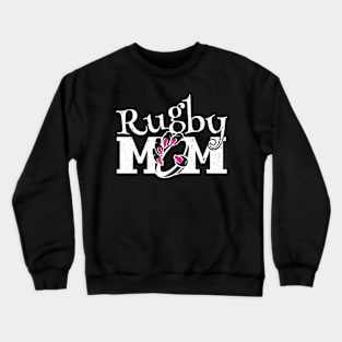 Rugby Mom Funny Women Mommy Mother's Day Distressed Crewneck Sweatshirt